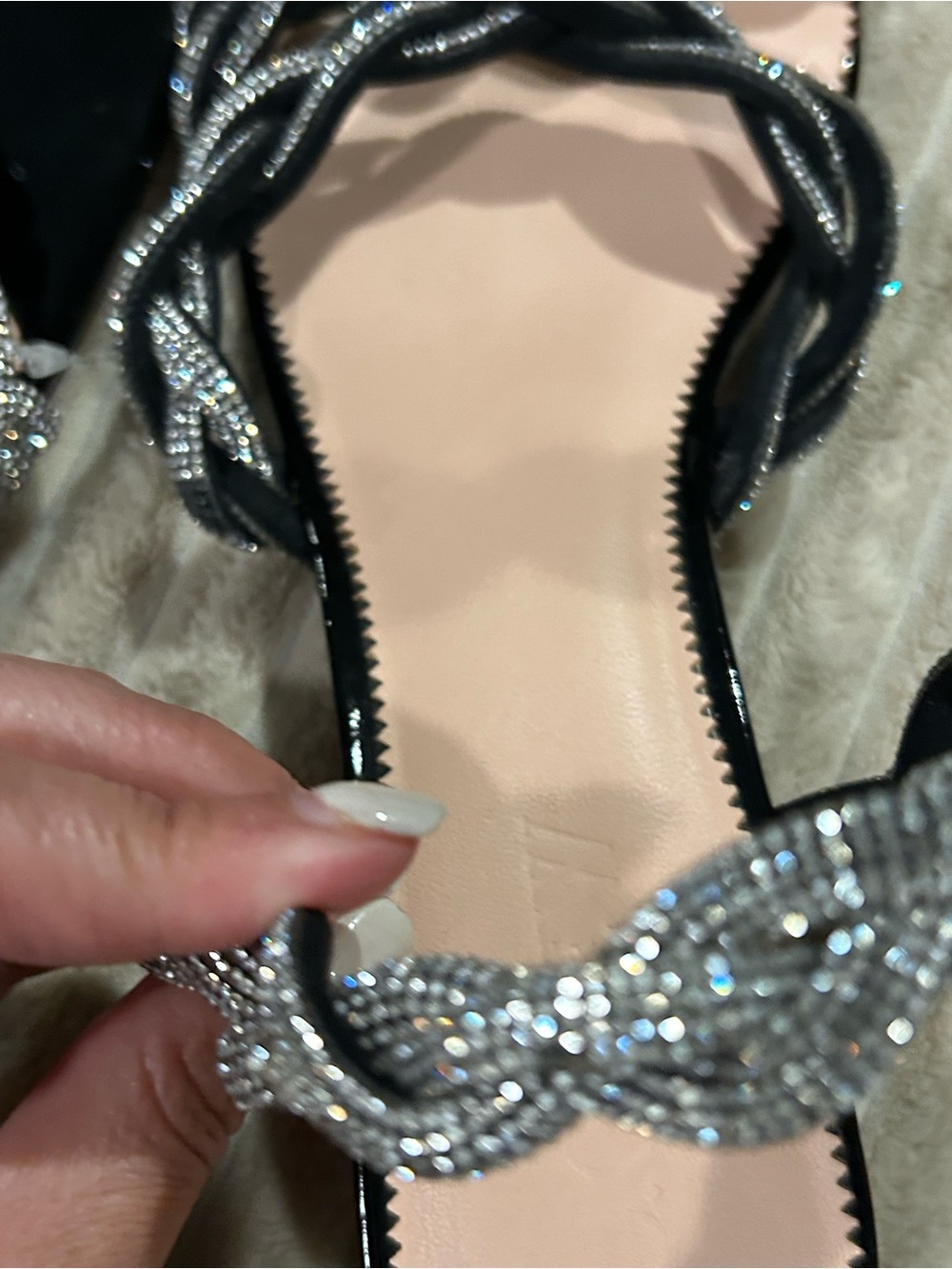 J. Crew Collection Crystal Braid Triple Strap Kitten Heel zadie - Picture 10 of 11